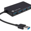 NGS HUB 4 PUERTOS USB 3.0 - VELOCIDAD HASTA 4.80GB/S - COLOR NEGRO