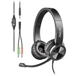 NGS MSX 11 PRO AURICULARES CON MICROFONO FLEXIBLE - DIADEMA AJUSTABLE - ALMOHADILLAS ACOLCHADAS - CONTROL EN CABLE - CABLE DE 1.80M