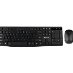 NGS TECLADO Y RATON INALAMBRICOS DE 2.4GHZ - QWERTY ITALIANO - 12 TECLAS MULTIMEDIA - 1200 DPI - COLOR NEGRO