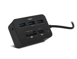 NOX READER ONE HUB USB-A CON 3X USB-A 3.0,MEMORY STICK DUO, SD, SDHC, M2, MICROSD