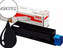 OKI B412/B432/B512/MB472/MB492/MB562 NEGRO CARTUCHO DE TONER ORIGINAL - 45807102