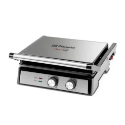 ORBEGOZO 4580 GRILL MULTIFUNCION - COCINA SIN ACEITE CON POTENCIA DE 2000W - AMPLIA SUPERFICIE DE COCCION ABATIBLE - ANTIADHERENTE Y FACIL DE LIMPIAR - TERMOSTATO REGULABLE - TEMPORIZADOR