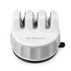 ORBEGOZO AFILADOR DE CUCHILLOS CU 2500 ORBEGOZO - PRACTICO Y EFICIENTE - 3 ETAPAS DE AFILADO - DIAMANTE - CARBURO DE TUNGSTENO Y CERAMICA - FACIL DE USAR - BASE CON VENTOSA - COMPACTO Y SEGURO