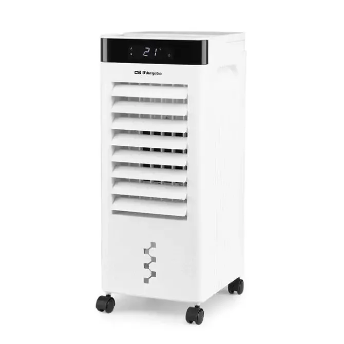ORBEGOZO AIR 37 CLIMATIZADOR 3 EN 1 PURIFICA, HUMIDIFICA Y REFRESCA - POTENCIA 65W - DISPLAY DIGITAL - TEMPORIZADOR 12H - DEPOSITO 6L - 3 VELOCIDADES - LAMAS OSCILANTES - RUEDAS PIVOTANTES - SILENCIOS