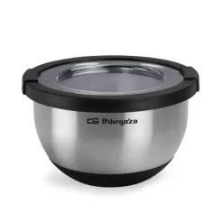 ORBEGOZO BOL DE ACERO INOXIDABLE BOA 3000 - SERIE BOA - CAPACIDAD 3L - BASE ANTIDESLIZANTE DE SILICONA - LIBRE DE BPA - APTO PARA LAVAVAJILLAS - PRACTICO Y DURADERO