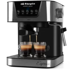ORBEGOZO CAFETERA ESPRESSO EX 5200 - ORBEGOZO PRESION DE 20 BAR Y 850W DE POTENCIA - PANEL DE CONTROL TACTIL - DEPOSITO DE AGUA DE 1.5L EXTRAIBLE - VALVULA DE SEGURIDAD