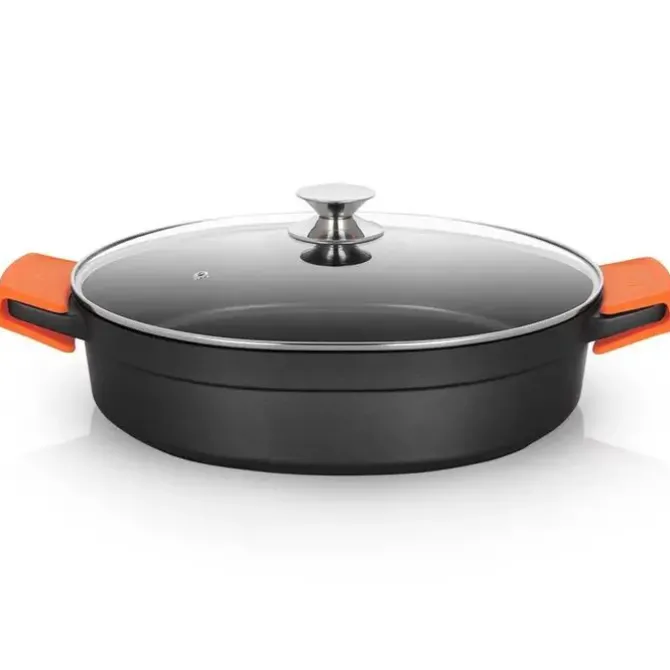 ORBEGOZO CDB 1036 CACEROLA ALUMINIO FUNDIDO - VERSATILIDAD Y SEGURIDAD EN LA COCINA - DISEÑO ERGONOMICO - ASAS DE SILICONA - ANTIADHERENTE PFOA - APTA PARA TODO TIPO DE FUEGOS