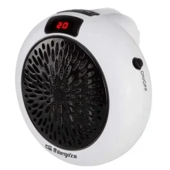 ORBEGOZO CR 4000 MINI CALEFACTOR CERAMICO DE ENCHUFE - POTENTE Y PROGRAMABLE - IDEAL PARA ESPACIOS PEQUEÑOS - DISPLAY LED Y TERMOSTATO AJUSTABLE - SIN CABLES - 600W