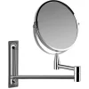 ORBEGOZO ESP 4000 ESPEJO COSMETICO EXTENSIBLE - DOBLE CARA CON AUMENTO X5 - ACABADO CROMADO - SOPORTE DE PARED INCLUIDO - Ø 17CM DE DIAMETRO