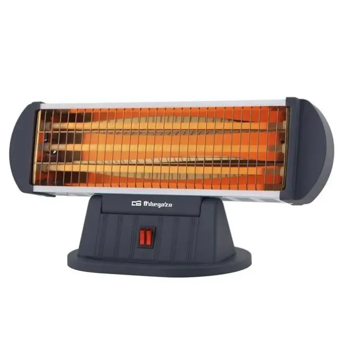 ORBEGOZO ESTUFA DE CUARZO BP 0204 - CALOR INTENSO Y UNIFORME POR RADIACION - 3 NIVELES DE POTENCIA - SISTEMA DE SEGURIDAD ANTIVUELCO - DISEÑO HORIZONTAL ORIENTABLE