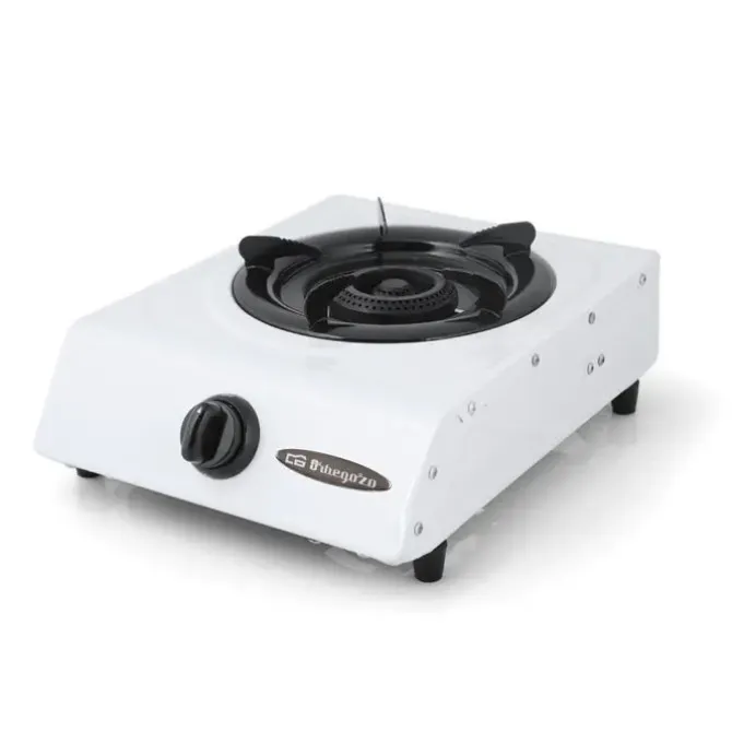 ORBEGOZO FO 1600 HORNILLO A GAS BLANCO - ENCENDIDO PIEZOELECTRICO - QUEMADOR DE TRIPLE CORONA - VERSATIL Y PRACTICO - IDEAL PARA PICNICS Y CAMPING
