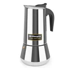 ORBEGOZO KFI 1260 CAFETERA ITALIANA DE ACERO INOXIDABLE - CAPACIDAD PARA 12 TAZAS - MANGO ERGONOMICO - COMPATIBLE CON ESTUFAS DE GAS - ELECTRICAS - DE CERAMICA E INDUCCION