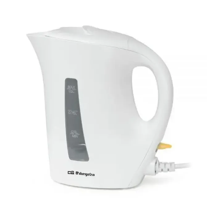 ORBEGOZO KT 4150 HERVIDOR DE AGUA 1L 1200W - LIBRE DE BPA - ASA DE TACTO FRIO - APAGADO AUTOMATICO - INDICADOR DE NIVEL DE AGUA - FACIL LIMPIEZA