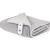 ORBEGOZO MAH 2050 MANTA ELECTRICA CONFORT GRIS Y BLANCO - CALOR UNIFORME Y PERSISTENTE - PROTECCION CONTRA SOBRECALENTAMIENTO - TEJIDO DE MICROFIBRAS DE ALTA CALIDAD - 3 NIVELES DE TEMPERATURA