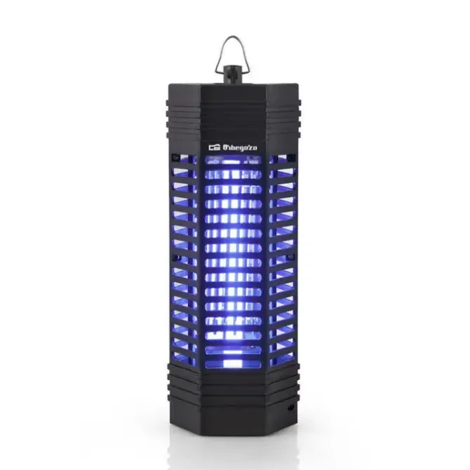 ORBEGOZO MQ 3006 MATA INSECTOS ECOLOGICO - LUZ ULTRAVIOLETA ATRAE MOSQUITOS - SIN EMISION DE AGENTES CONTAMINANTES - REJILLA PROTECTORA - FACIL DE USAR - ENCENDIDO ELECTRONICO - ANILLA PARA COLGAR