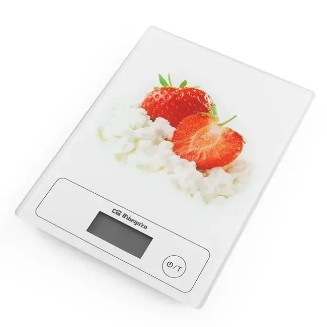 ORBEGOZO PC 1018 BASCULA DE COCINA - SUPERFICIE DE CRISTAL TEMPLADO - CONTROL TACTIL - HASTA 5 KG - BASE ANTIDESLIZANTE