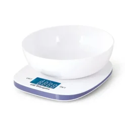 ORBEGOZO PC 1014 PESO DE COCINA ELECTRONICO - PRECISION DE 1G - PLATAFORMA DE CRISTAL - DISPLAY LCD AZUL - CAPACIDAD 5KG - INCLUYE BOL DE PESAJE - IDEAL PARA GRANDES CANTIDADES