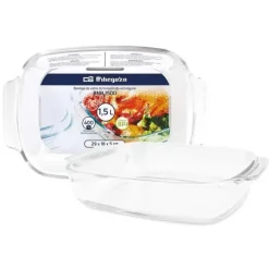 ORBEGOZO SERIE BNR BANDEJAS DE VIDRIO - 2.0L - RESISTENCIA Y VERSATILIDAD EN TU COCINA - IDEAL PARA HORNO Y MICROONDAS - DURABILIDAD UNICA - APTO PARA LAVAVAJILLAS