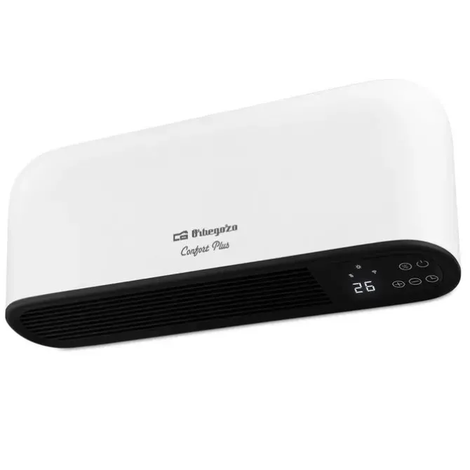 ORBEGOZO SPW 8000 CALEFACTOR WIFI BAÑO - IP-21 - ELEMENTOS CERAMICOS PTC - PROGRAMABLE - DOS NIVELES DE CALOR - FUNCION MEMORIA - MANDO A DISTANCIA