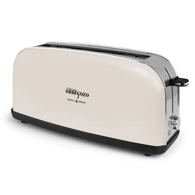 ORBEGOZO TOV 6210 TOSTADORA VINTAGE - RANURA LARGA - CARCASA ACERO INOXIDABLE - 6 NIVELES DE TOSTADO - DESCONGELADO Y RECALENTAMIENTO - TAMAÑO COMPACTO