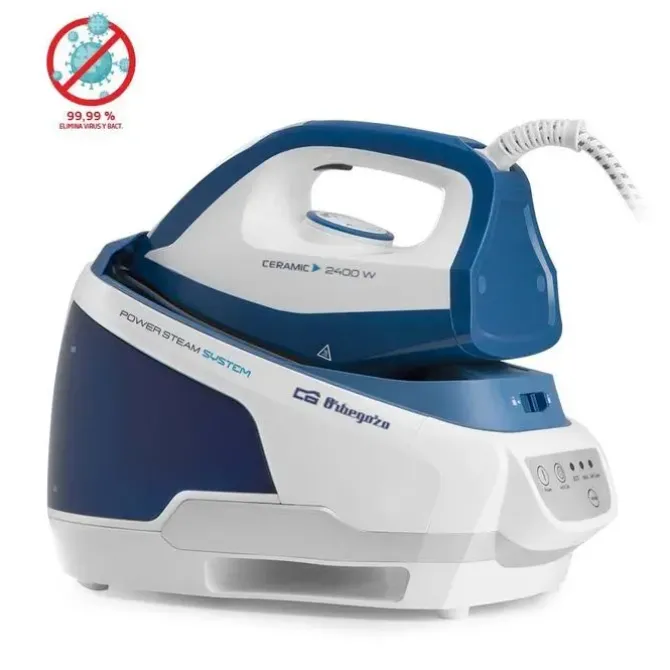 ORBEGOZO VP 8600 CENTRO DE PLANCHADO PROFESIONAL - POTENCIA 2400W - DEPOSITO DE 2L - SUELA CERAMICA - GOLPE DE VAPOR 150 G/MIN - SEGURIDAD GARANTIZADA