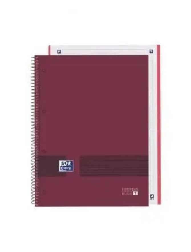 OXFORD BLOC OXFORD A4+ 80H TAPA DURA CN5MM BURDEOS 400158030