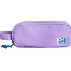 OXFORD B-SMART ESTUCHE PORTATODO - 3 COMPARTIMENTOS - ASA LATERAL - FABRICADO EN MATERIAL RECICLADO - COLOR LAVANDA