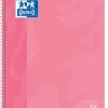 OXFORD EUROPEANBOOK1 CUADERNO ESPIRAL FORMATO A4+ CUADRICULADO 5X5MM - 80 HOJAS - TAPA EXTRADURA ACABADO BRILLANTE ROSA - BANDA DE COLOR ROSA