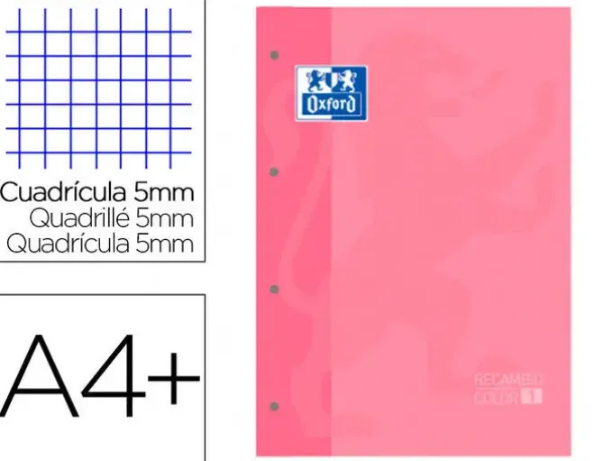 OXFORD RECAMBIO OXFORD A4+ 80H CN5 CHICLE 400041236 MAK028536