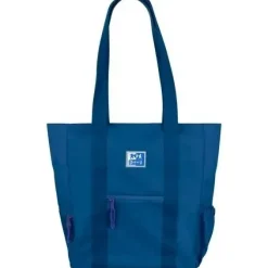 OXFORD TOTE B-TRENDY BOLSO DE MANO - BOLSILLO FRONTAL Y LATERALES - COMPARTIMENTO PARA PORTATIL/TABLET - CIERRE DE CREMALLERA - TAMAÑO 34X31X12CM - COLOR AZUL MARINO