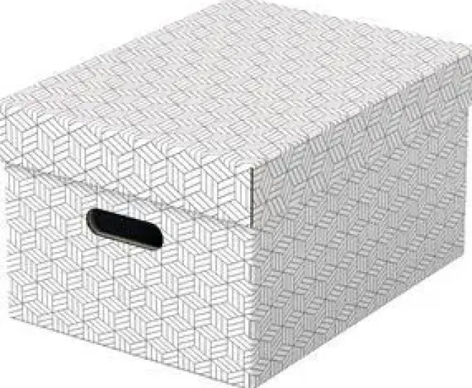 PACK 3U CAJA CARTON DECORATIVA BLANCO 365X265X205M