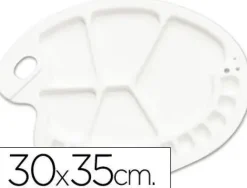 PALETA PLASTICO LIDERCOLOR OVALADA 17 HUECOS DIESTROS TAMAÑO