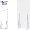 PANTALLA DE PROTECCION ARCHIVO 2000 DE PIE METACRILATO TRANSPARENTE 750X1400 MM
