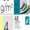 PAPEL 100 HOJAS A5 CUARTILLA 4 COLORES PASTEL 210X148,5MM 80GR