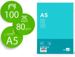 PAPEL BASIC DIN A5 080 GRAMOS 100 UDS BLANCO 28228 CUARTILLAS