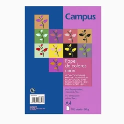 PAPEL CAMPUS A4 80GR 100H ROSA NEON 002891