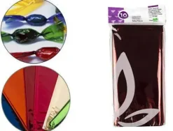 PAPEL CELOFAN LIDERPAPEL 50X70 CM 22G/M2 BOLSA DE 10 HOJAS COLORES SURTIDOS