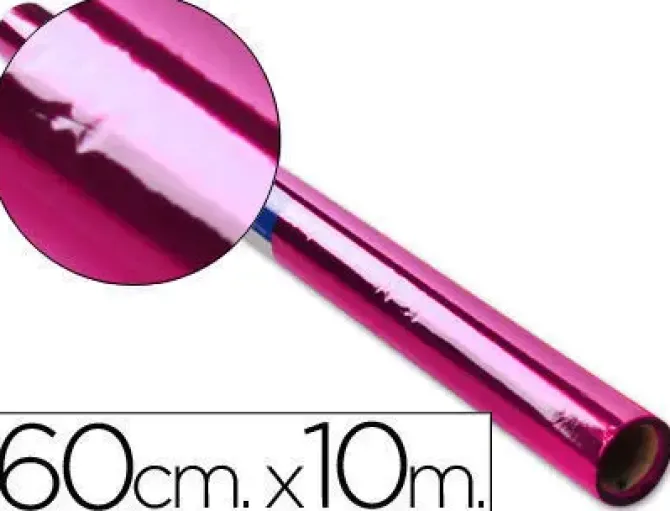 PAPEL CELOFAN LIDERPAPEL ROLLO ROSA -0,60 X 10 MT