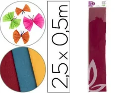 PAPEL CRESPON LIDERPAPEL 50 CM X 2.5M 34G/M2 BURDEOS