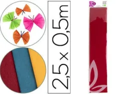 PAPEL CRESPON LIDERPAPEL 50 CM X 2.5M 34G/M2 ROJO