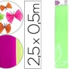 PAPEL CRESPON LIDERPAPEL 50 CM X 2,5 M 34G/M2 VERDE FLUORESCENTE