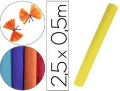 PAPEL CRESPON LIDERPAPEL ROLLO DE 50 CM X 2,5 M 85G/M2 AMARILLO