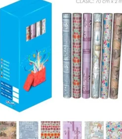 PAPEL DE REGALO 70X200CM DIBUJOS PARA TODO EL AÑO