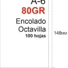 PAPEL 80GR 100HOJAS ENCOLADO TAMAÑO OCTAVILLA 148X105MM A6 BLANCO GRUESO