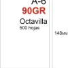 PAPEL 90GR 500HOJAS TAMAÑO OCTAVILLA 148X105MM A6 BLANCO GRUESO