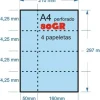 PAPEL 100H A-4 80GR PERFORADO AZUL EN 4 PARTES 74,25MMX210MM + 50MM MATRIZ PARA PAPELETAS O RIFA IMPRESORA LASER O INKJET