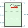 PAPEL 500H A-4 80GR VERDE PERFORADO EN 3 PARTES 99MMX210MM PARA RECIBOS BANCARIOS IMPRESORA LASER O INKJET