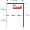 PAPEL 250H 200GR A-4 PERFORADO EN 2 PARTES 148,5MMX210MM PARA RECIBOS 2 CUARTILALLAS PERFORADAS
