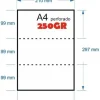 PAPEL 250H 250GR A-4 PERFORADO EN 3 PARTES 9,9MMX210MM PARA RECIBOS BANCARIOS IMPRESORA LASER