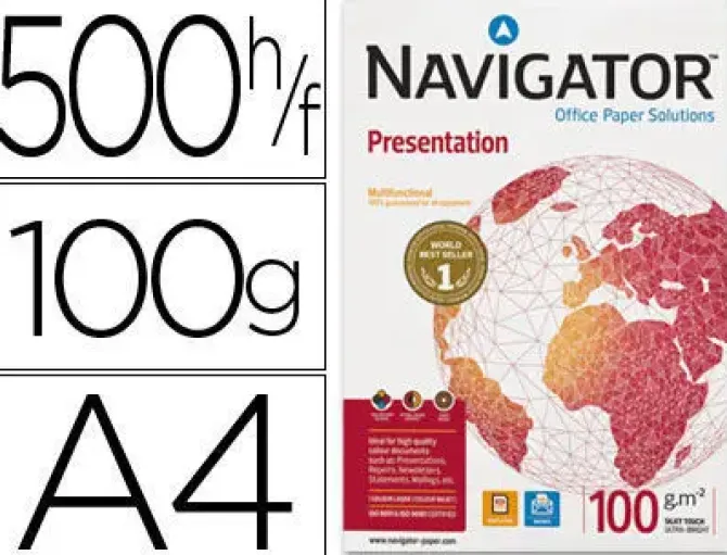 PAPEL NAVIGATOR A4 100GR 500H BLANCO 029229